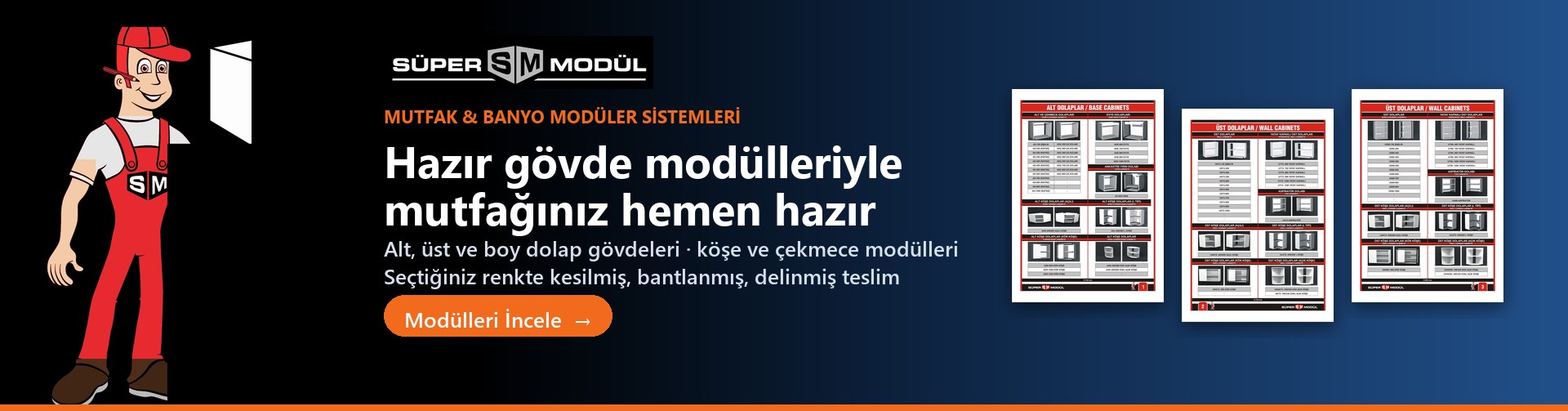 Süper Modül: hazır mutfak ve banyo gövde modülleri